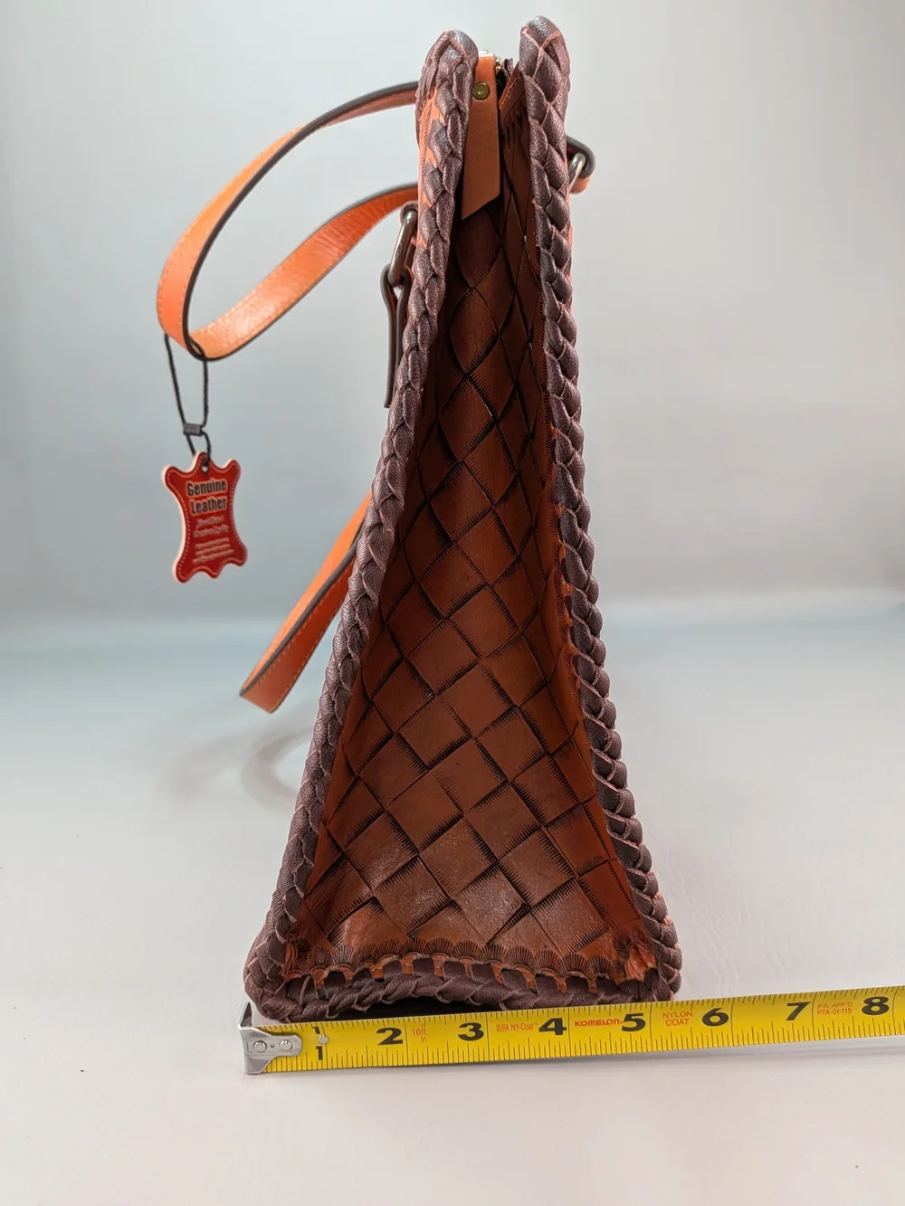 NWT OHLAY TOTE Hand Tooled Floral Leather Overlay Shoulder bag Western KBG322B